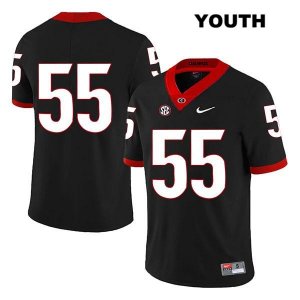 Youth Georgia Bulldogs NCAA #55 Trey Hill Nike Stitched Black Legend Authentic No Name College Football Jersey FAQ6654QX